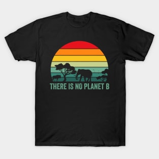 There Is No Planet B Retro Save Mother Earth Love Environment T-Shirt